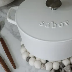 Hotspot bordbrikke 21 cm hvit/grå/beige