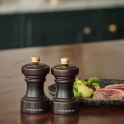 Hoxton salt- og pepperkvern 11 cm 2 stk brun
