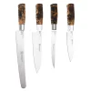 Hunter Premium Chef knivsett 4 deler masurbjørk