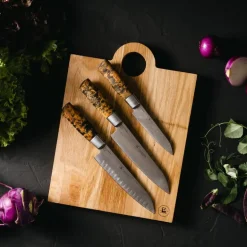 Hunter premium chef santokukniv 19 cm blank/natur