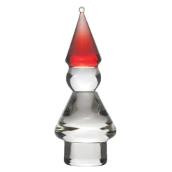 Husnisse glassnisse m/rød lue 13,6 cm klar