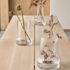 Hvils vase m/ riller 21x29 cm klar