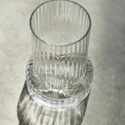 Hvils vase m/ riller 21x29 cm klar