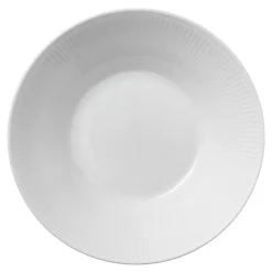 Hvit Riflet dyp tallerken 24 cm