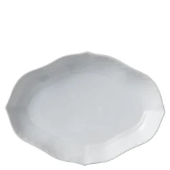 Hvit Riflet Halvblonde asjett 22 cm