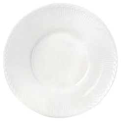 Hvit Riflet Halvblonde dyp tallerken 24 cm