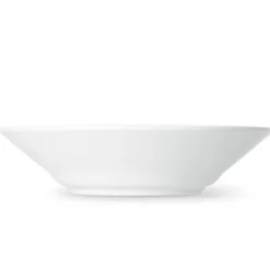 Hvit Riflet Halvblonde dyp tallerken 24 cm