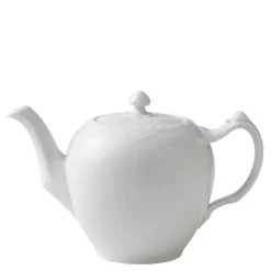 Hvit Riflet Halvblonde tekanne 1L