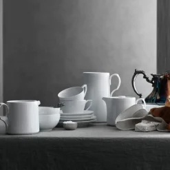 Hvit Riflet kanne 1,5L