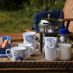 Hvit Riflet krus 38 cl 2 stk