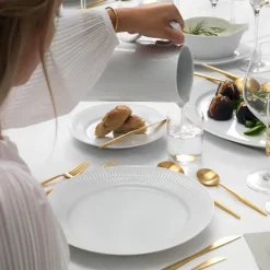 Hvit Riflet sauseskål