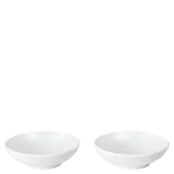 Hvit Riflet skål 9 cl 2 stk