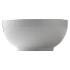 Hvit Riflet skål 21 cm