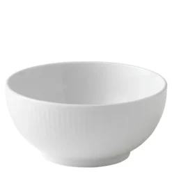 Hvit Riflet skål 13 cm