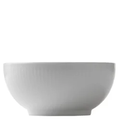 Hvit Riflet skål 13 cm