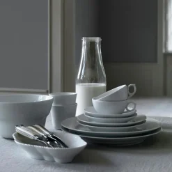 Hvit Riflet tallerken 27 cm