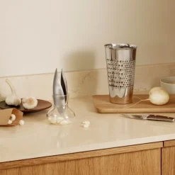 Hvitløkspresser m/glassholder 18 cm