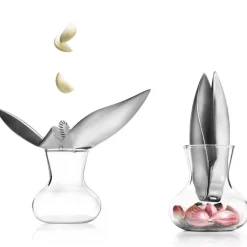 Hvitløkspresser m/glassholder 18 cm