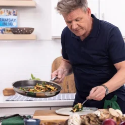 Hybrid stekepanne 26 cm sølv/svart