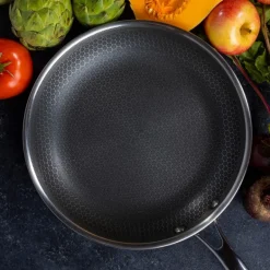 Hybrid stekepanne 26 cm sølv/svart