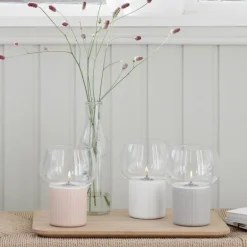 Hygge hurricane lyslykt grå