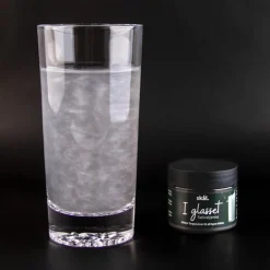 I glasset glitterfarge sølvstjerne