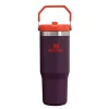 Iceflow flip straw tumbler termoflaske 0,89L plum