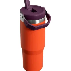 Iceflow flip straw tumbler termoflaske 0,89L oransje/lilla