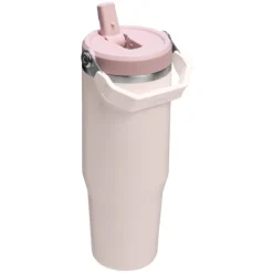 Iceflow flip straw tumbler termoflaske 0,89L rose quartz