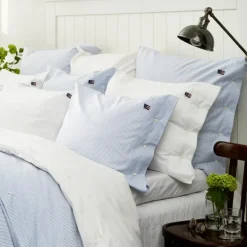 Icons pinpoint sengetøy 140x200 cm blå/hvit