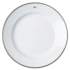 Icons tallerken 28 cm hvit/blå