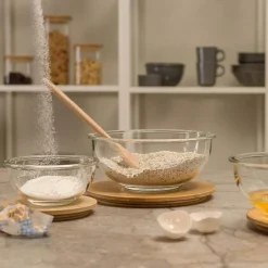 Ikoo skål med lokk 1L klar/natur