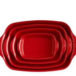 Ildfast form L rektangulær 42,5 x28 cm 4L rød