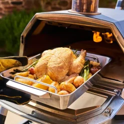 Ildfast form medium 38x25 cm med skjærefjøl stål/eik