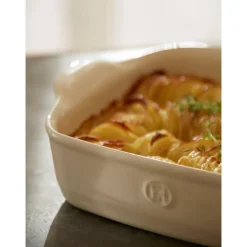 Ildfast form rektangulær 22x14,5 cm 0,7L krem