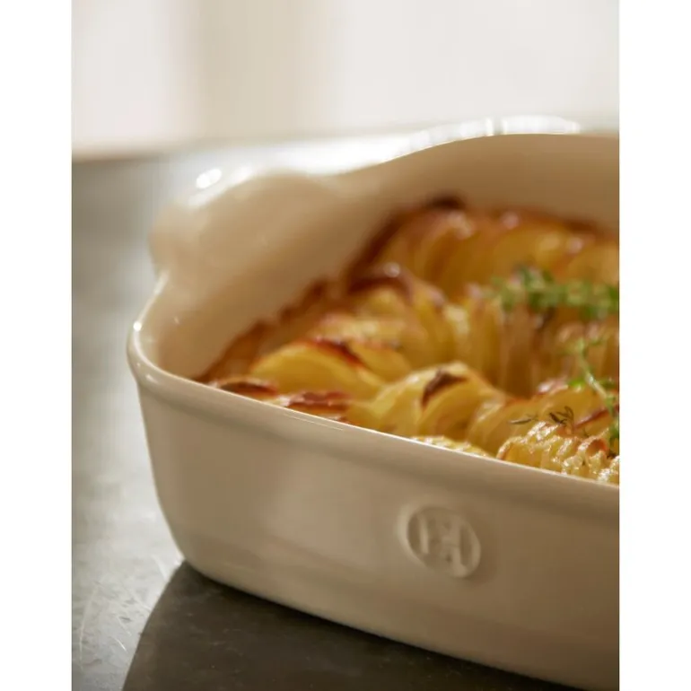 Ildfast form rektangulær 22x14,5 cm 0,7L krem