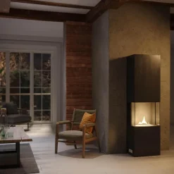 Indie frittstående peis 180 1,05L svart