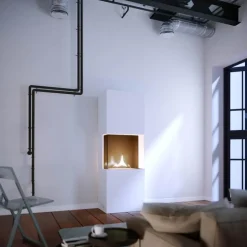 Indie frittstående peis180 1,05L hvit