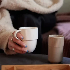 Inka kopp med hank 27 cl hvit