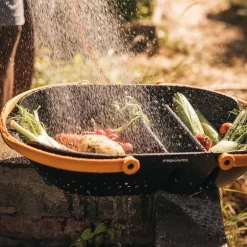 Innhøstingskurv 61x38,8x13,7 cm svart/oransje