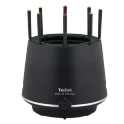 Inox & Design fondue med 8 fonduegafler svart