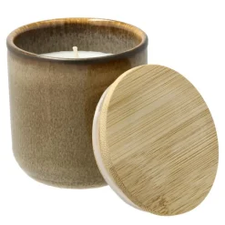 Iris duftlys 7x7,3 cm rapsvoks brun