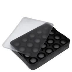 Isbitform kuler m/ lokk 3 cm svart