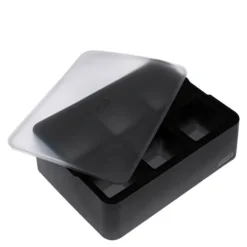 Isbitform terninger m/ lokk 5X5 cm svart