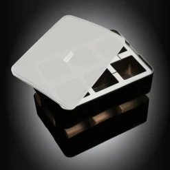 Isbitform terninger m/ lokk 5X5 cm svart