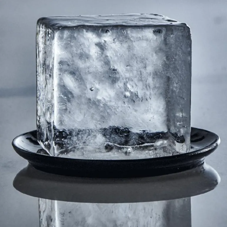 Isbitform terninger m/ lokk 5X5 cm svart