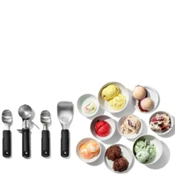 Isskje m/utkaster 22 cm svart/stål