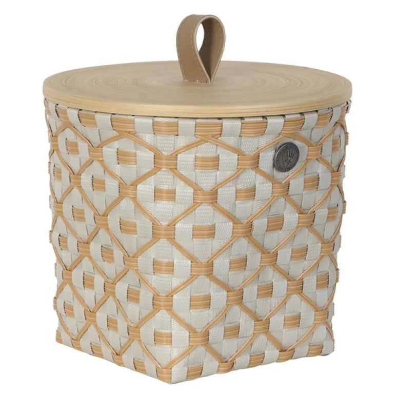 Ivy & Rose liten kurv m/lokk 20x19 cm pale grey