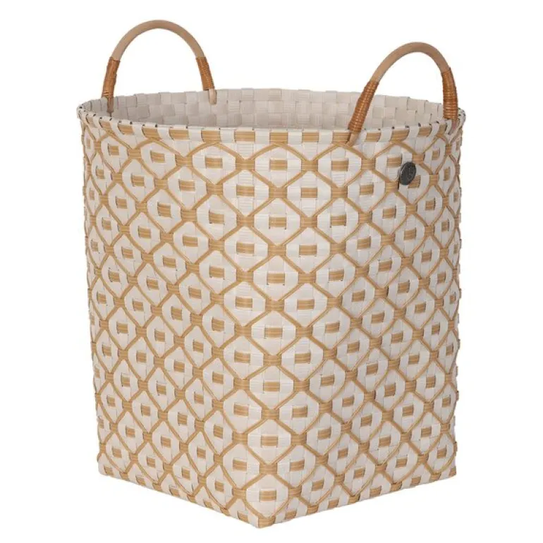 Ivy & Rose stor kurv m/håndtak 35x35 cm champagne