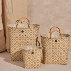 Ivy & Rose stor kurv m/håndtak 35x35 cm pale grey